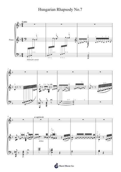 Hungarian Rhapsody No. 7 Sheet Music by Franz Liszt-Arr.Keyjean Leighmuel