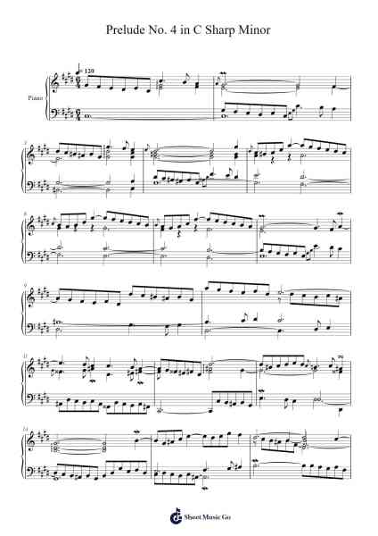 The Well-Tempered Clavier, Book I: Prelude No. 4 in C-sharp Minor, BWV 849 Sheet Music by Johann Sebastian Bach-Arr.Sinrin Sibylnice