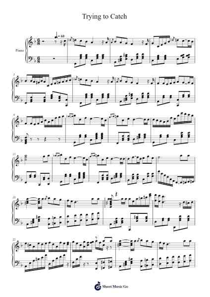 Trying to Catch Sheet Music by Morjoan-Arr.Subill