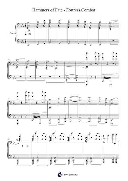 Heroes of Might and Magic V - Hammers of Fate - Fortress Combat Sheet Music by Paul Anthony Romero-Arr.Toynkent