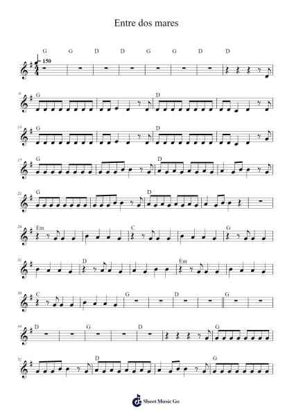 Entre dos mares Sheet Music by Rhyspont-Arr.Trissy Haydore