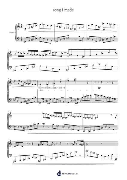 song i made Sheet Music by Samsa Hudcus-Arr.Blyder