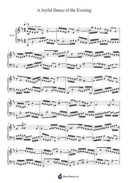 A Joyful Dance of the Evening Sheet Music by Toursbur-Arr.Milnett