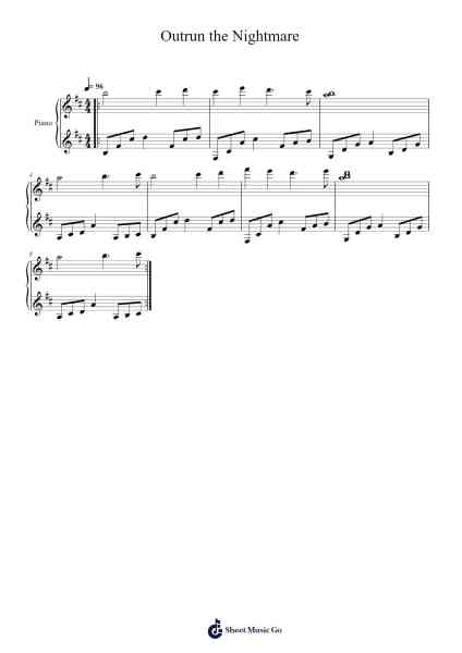Outrun the Nightmare Sheet Music by Manny Greetz-Arr.Beckfey Earlnice