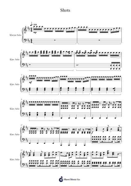 Shots Sheet Music by Imagine Dragons-Arr.Calthel Chafra