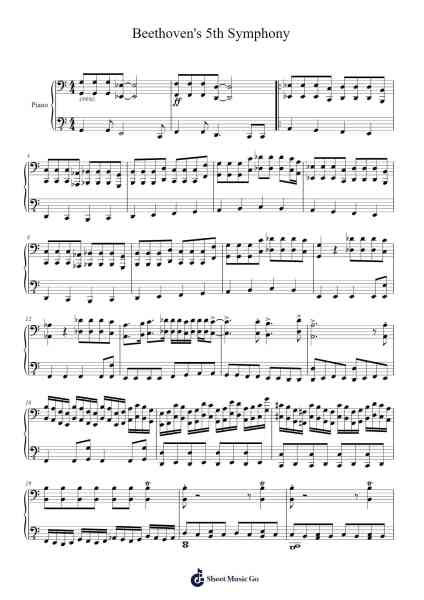 Symphony No. 5 in C Minor, Op. 67: I. Allegro con brio Sheet Music by Odi Markther-Arr.Whittrine Pruham