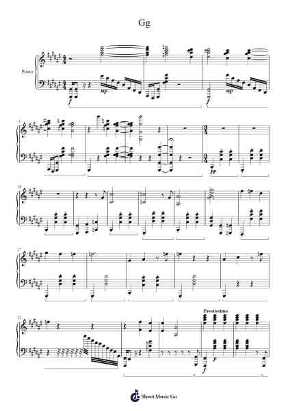 Gg Sheet Music by Justin Greenn-Arr.Simpbrown