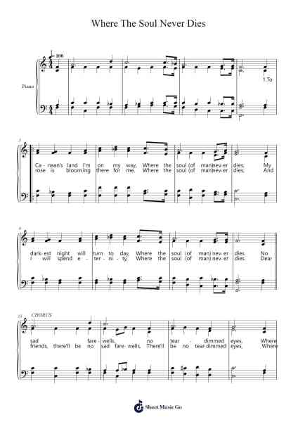 Where The Soul Never Dies Sheet Music by William Matthew Golden-Arr.Yedle Adelo