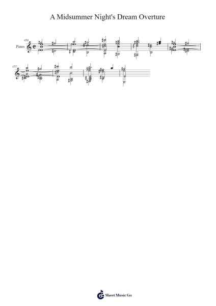 A Midsummer Night's Dream, Op. 21: Overture Sheet Music by Kylejy Burrene-Arr.Reyblume Poundtor