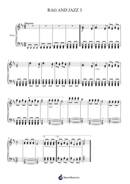 RAG AND JAZZ 3 Sheet Music by Aram S.A-Arr.Brurel