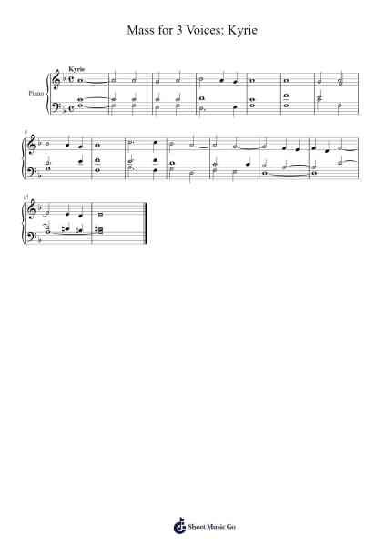 Mass for 3 Voices: I. Kyrie Sheet Music by William Byrd-Arr.Kaygill Clarcarr