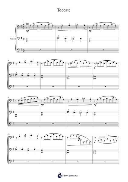 Toccata Sheet Music by Dennis Alexander-Arr.Dunnnic