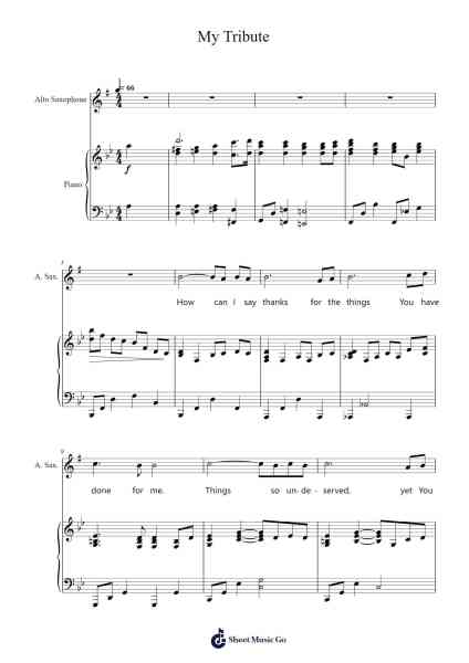 My Tribute Sheet Music by ANDRAÉ CROUCH-Arr.Rares
