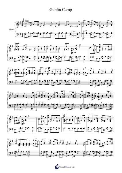 Goblin Camp Ноты для фортепиано от -Arr.Housebuck Boylejones