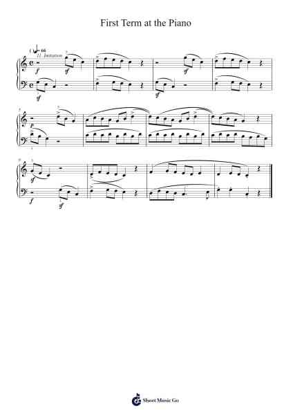 First Term at the Piano Sheet Music by Béla Bartók-Arr.Egcon Maxlie