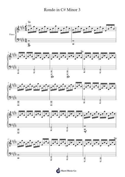 Rondo in C# Minor 3 Sheet Music by Diamos-Arr.Gardi Clairero
