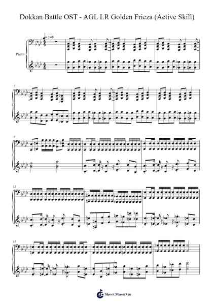 Dokkan Battle OST - AGL LR Golden Frieza (Active Skill) Sheet Music by notsowiseone-Arr.Junechad