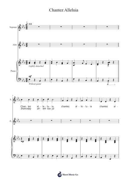 Chantez Alleluia Sheet Music by Dave & Jean Perry-Arr.Bryceny