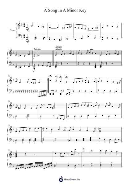 A Song In A Minor Key Sheet Music by undefined-Arr.Clarva Dougry