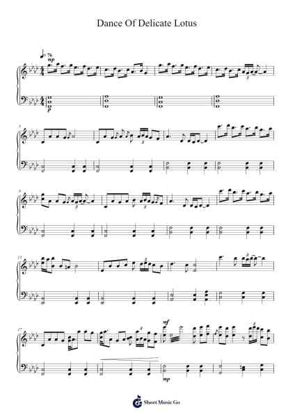 Dance Of Delicate Lotus Sheet Music by HOYO-MiX-Arr.Bercob
