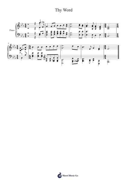 Thy Word 樂譜由 Isaac Watts - 編曲 Hugland Lrin
