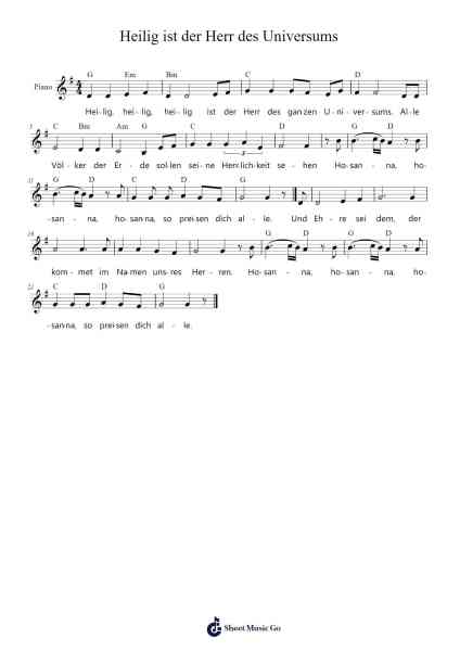 Heilig ist der Herr des Universums 楽譜 by undefined-Arr.Scripla Brookfe