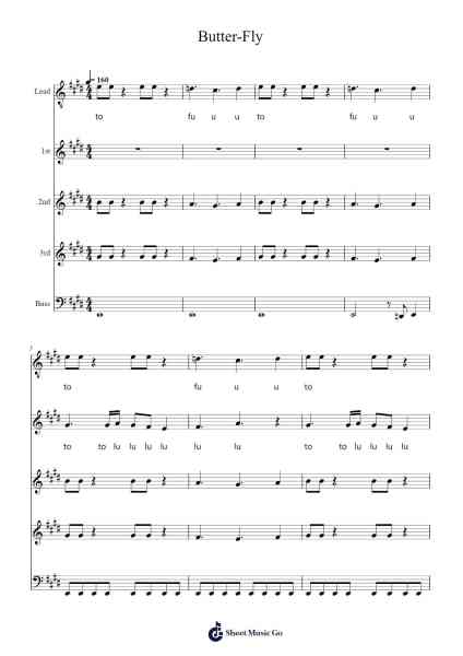 Butter-Fly Sheet Music by -Arr.Rexlin Clachad