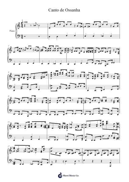 Canto de Ossanha Sheet Music by Baden Powell-Arr.Mattvey Chilrick
