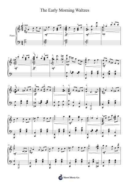 The Early Morning Waltzes Sheet Music by Stilkim-Arr.Jonessibyl Midsopp