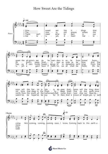 How Sweet Are the Tidings Sheet Music by John Rogers Thomas-Arr.Wesriah