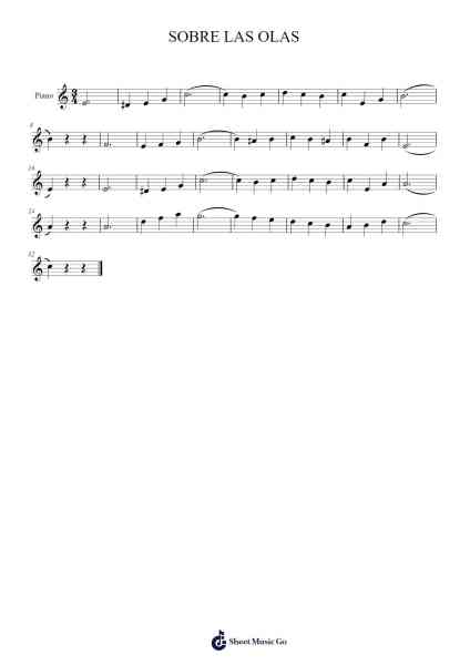 SOBRE LAS OLAS Sheet Music by J. Rosas-Arr.Humera