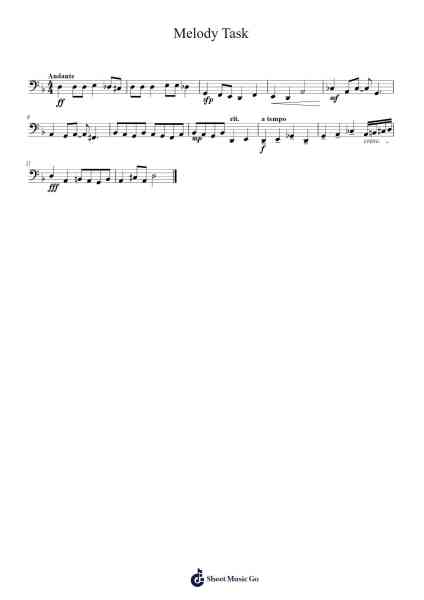 Melody Task Sheet Music by Ziphozonke Nxumalo-Arr.Faithevice