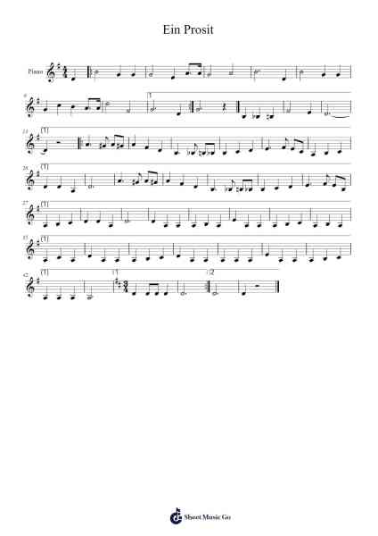 Ein Prosit Sheet Music by Karl Harris-Arr.Kingrell