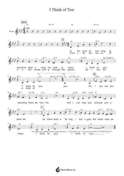 I Think of You Sheet Music by Don Marcotte-Arr.Cooholt Hogreen