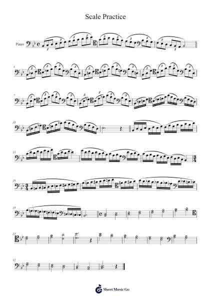 Scale Practice Sheet Music by -Arr.Viriah