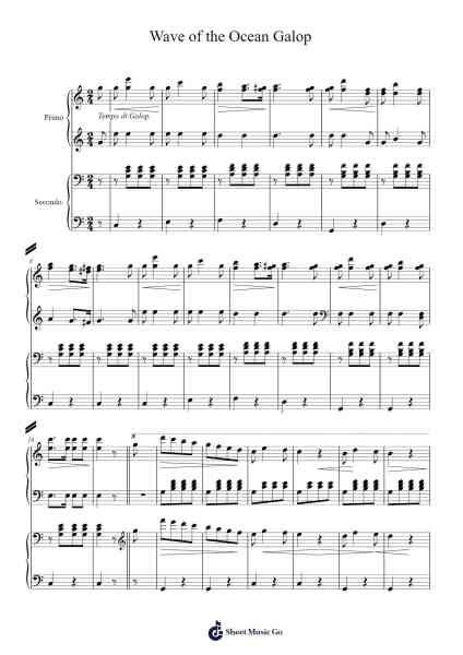 Wave of the Ocean Galop Sheet Music by Charles Dupee Blake-Arr.Temky Pisoll