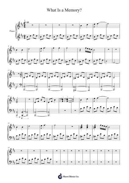 What Is a Memory? Sheet Music by -Arr.Bergdrew Browningthur