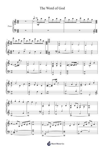 The Word of God Sheet Music by cjoyful72-Arr.Dougtin Vashop