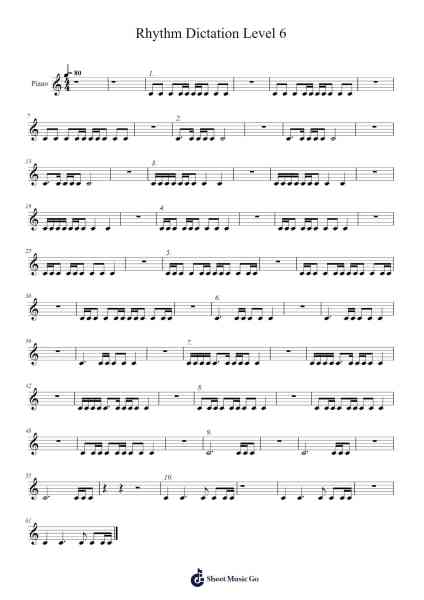 Rhythm Dictation Level 6 Sheet Music by srstockton-Arr.Dowar Warford
