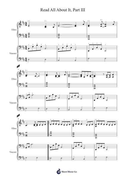 Read All About It, Part III Sheet Music by Emeli Sandé-Arr.Rontrine Ollyn