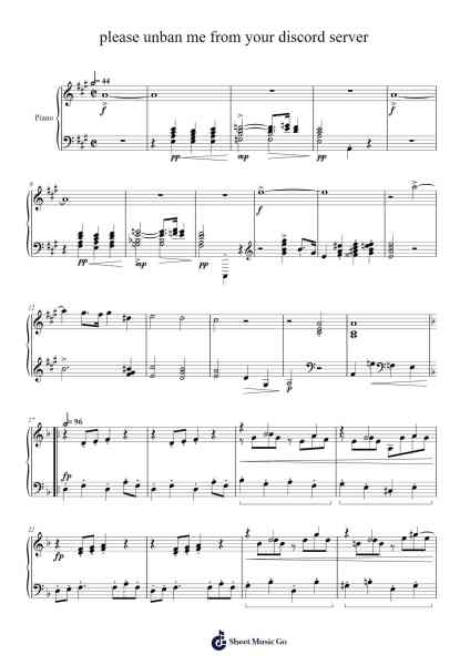 please unban me from your discord server Sheet Music by MrBobbyGuy3-Arr.Cranewright Troycrofts