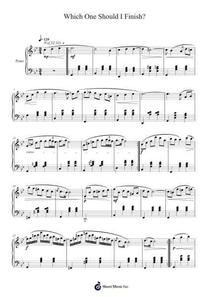 Which One Should I Finish? Sheet Music by Nsmc99-Arr.Evertrine Curcent