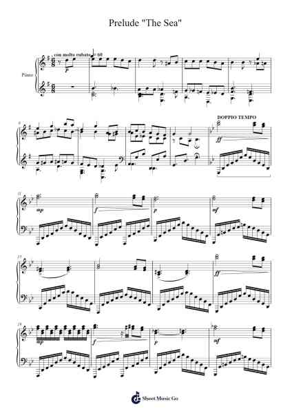 Prelude "The Sea" Sheet Music by Davide Battarino-Arr.Babberg Neriam