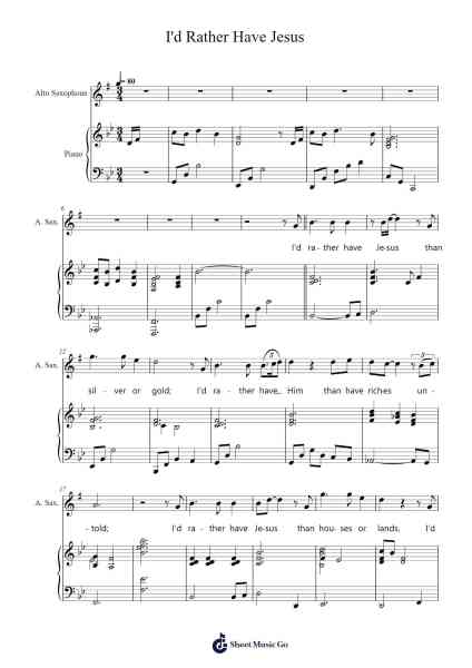 I'd Rather Have Jesus Sheet Music by George Beverly Shea-Arr.Cofvey Fieldmeo
