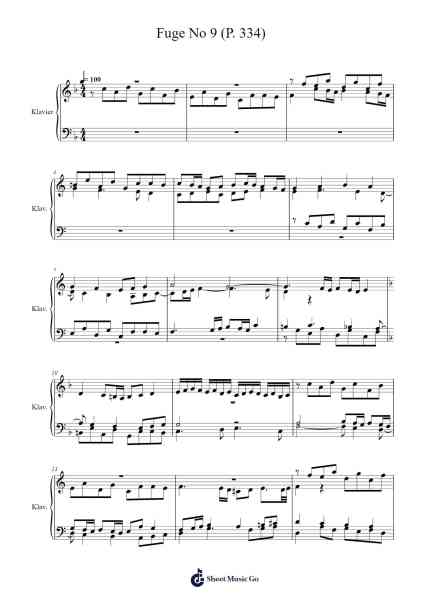 Magnificat sexti toni: Fuge No 9, P. 334 Sheet Music by Johann Pachelbel-Arr.Petmann Omaud