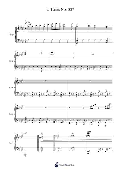 U turns no 007 Sheet Music by Ogfey-Arr.Galsnick Theothew