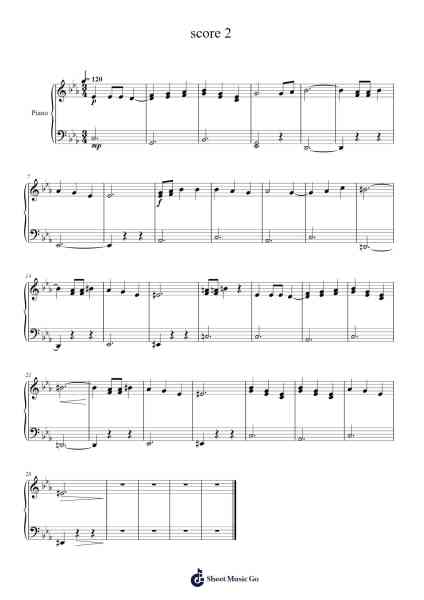 score 2 Sheet Music by Hawney Wheatme-Arr.Wavieve Katdy