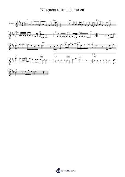 Ninguém te ama como eu Sheet Music by -Arr.Loulup