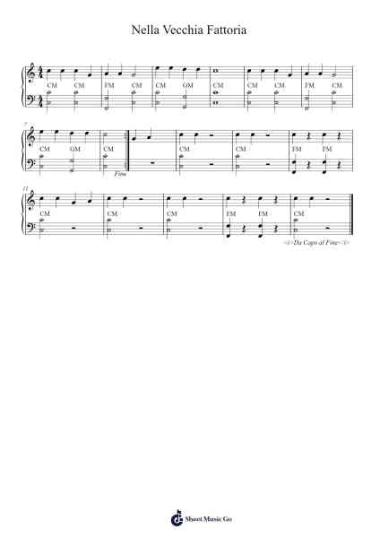 Nella Vecchia Fattoria Sheet Music by Unknown author-Arr.Whittrine Pruham