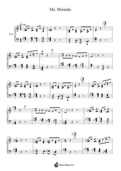 Ms. Miranda Sheet Music by amadeus liu-Arr.Leclair
